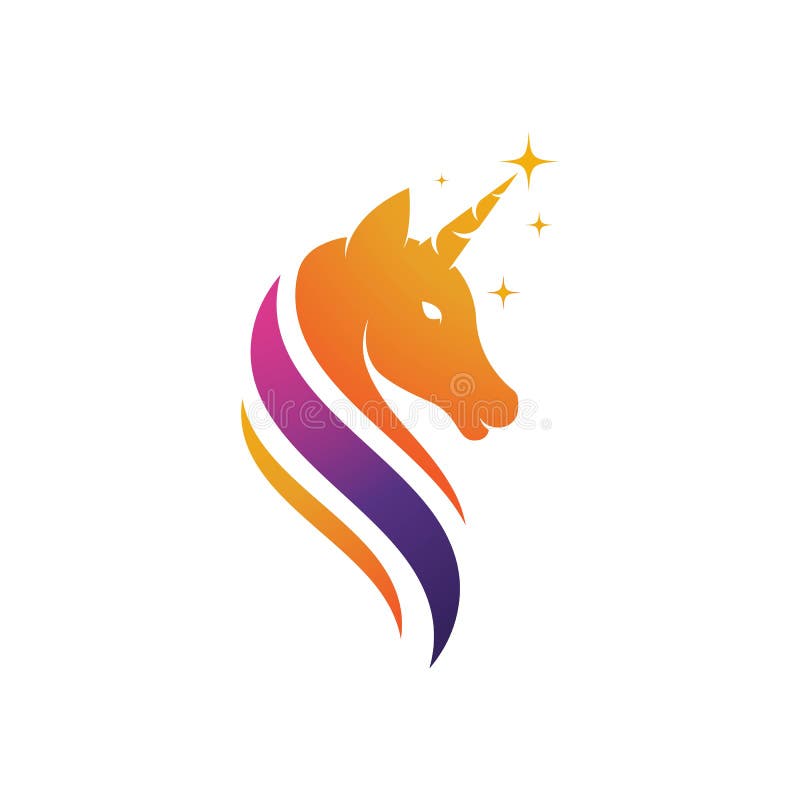Unicorn Logo Icon Vector Illustration Stock Vector - Illustration of