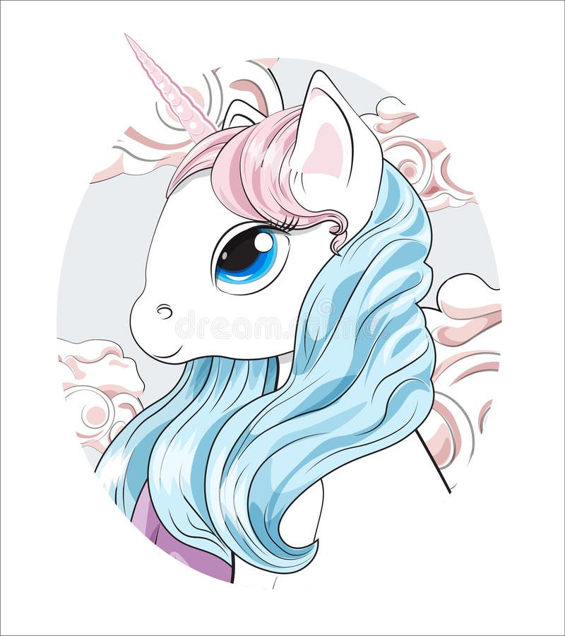 Magic white unicorn stock vector. Illustration of beautiful - 156863978