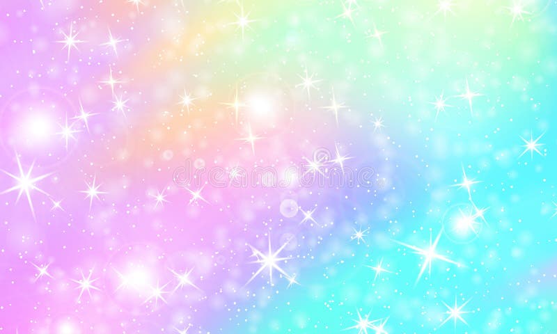 Unicorn Rainbow Background. Mermaid Pattern in Princess Colors. Fantasy ...