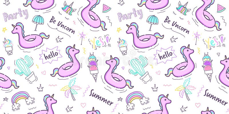 Pastel Unicorn Pattern Seamless Star Background In Purple Tone For Baby  Fabric Print Wrapping Papers Scrapbook Textile Kid Wallpaper And Gift Wrap  Stock Illustration - Download Image Now - iStock