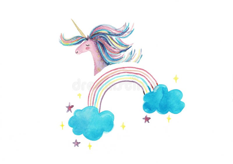 unicorn Unicorno dell'acquerello e nuvola rosa svegli, arcobaleno Metta degli oggetti dell'acquerello con l'unicorno isolato su b illustrazione vettoriale unicorn Unicorno dell'acquerello e nuvola rosa svegli, arcobaleno Metta degli oggetti dell'acquerello con l'unicorno isolato su b illustrazione vettoriale
