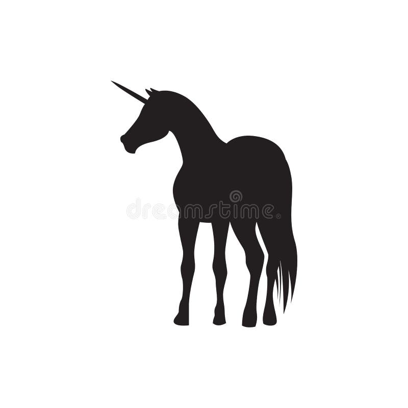 Unicornn lindo negro de la silueta libre illustration Unicornn lindo negro de la silueta libre illustration