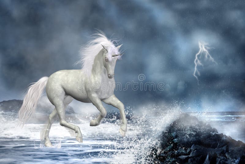 Unicorno bianco illustrazione di stock Unicorno bianco illustrazione di stock
