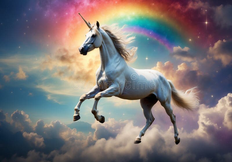 Majestic and Powerful Unicorn in dreamscape setting