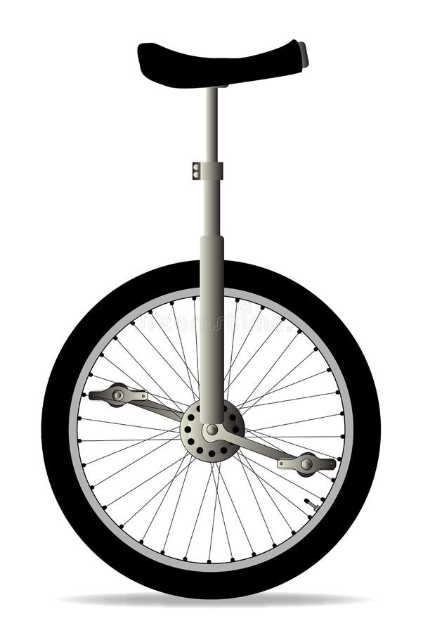 Unicycle on White stock illustration. Illustration of graphic 64018144