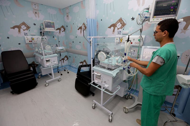 irece, bahia, brazil - march 17, 2024: Children&#x27;s intensive care unit of a public hospital in the city of Irece. irece, bahia, brazil - march 17, 2024: Children&#x27;s intensive care unit of a public hospital in the city of Irece