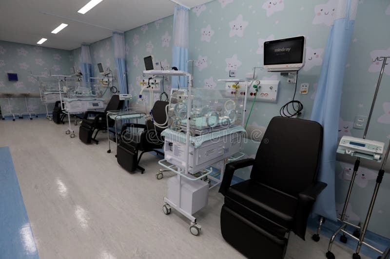 irece, bahia, brazil - march 17, 2024: Children&#x27;s intensive care unit of a public hospital in the city of Irece. irece, bahia, brazil - march 17, 2024: Children&#x27;s intensive care unit of a public hospital in the city of Irece