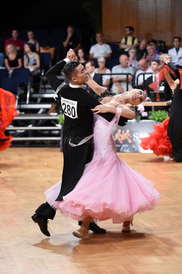 An Unidentified Dance Couple in a Dance Pose during Grand Slam Standart ...