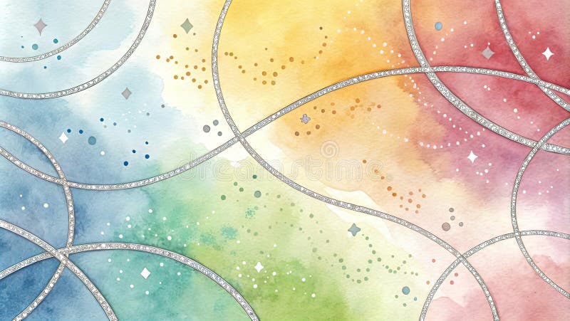 Uniform background, several thin rounded lines run across the background, with loops,t royalty free illustration