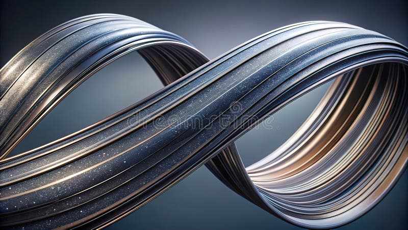 Uniform background, several thin rounded lines run across the background, with loops,t vector illustration