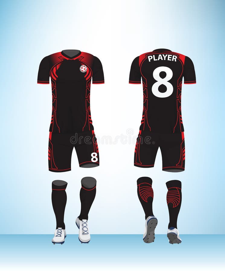 Buy Jersey Design - Red and Black Line Soccer Jersey Design