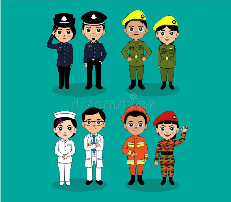 Uniforme malaisien de gouvernement illustration libre de droits Uniforme malaisien de gouvernement illustration libre de droits