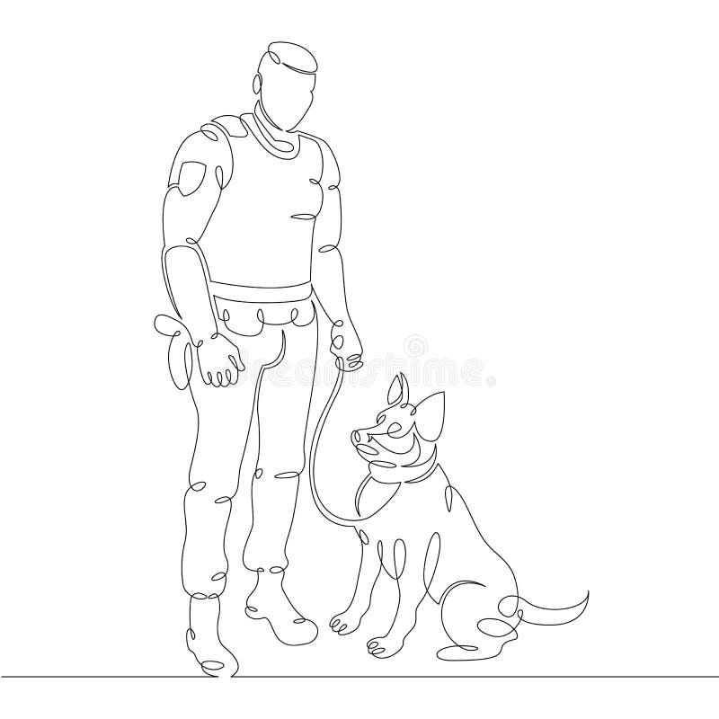 images Canine Police Dog Drawing dreamstime com