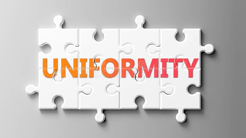 Uniformity complex like a puzzle - pictured as word Uniformity on a puzzle pieces to show that Uniformity can be difficult and