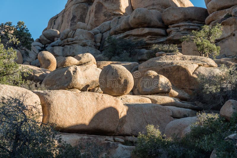 Unique natural rock formation at the Joshua Tree National Park, Southern California, winter. Unique natural rock formation at the Joshua Tree National Park, Southern California, winter