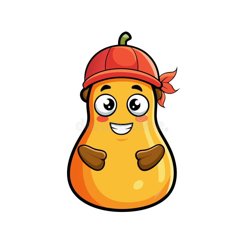 Unikalny ciepły motyl Squash Warzywa Sztuka ilustracja wektor