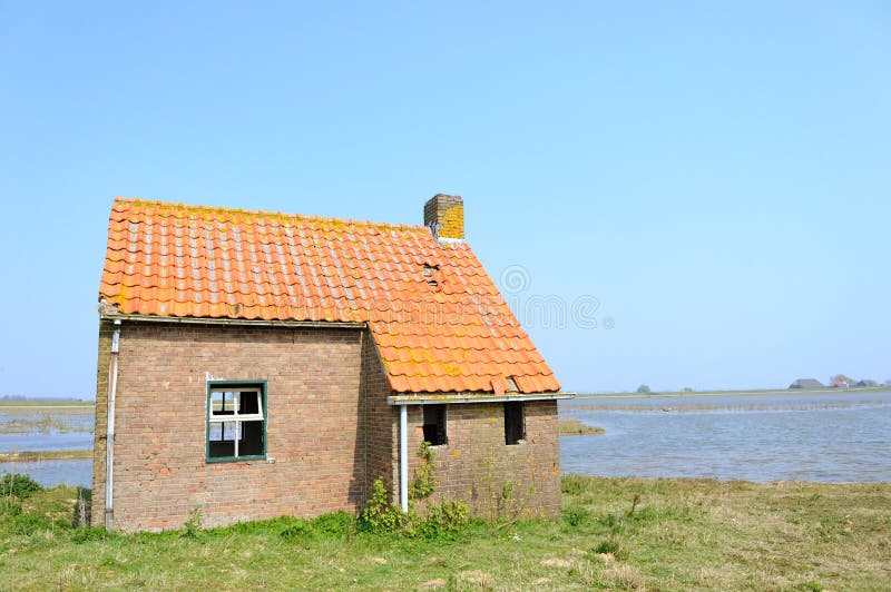 Uninhabitable house stock photo. Image of holland, island 9870256