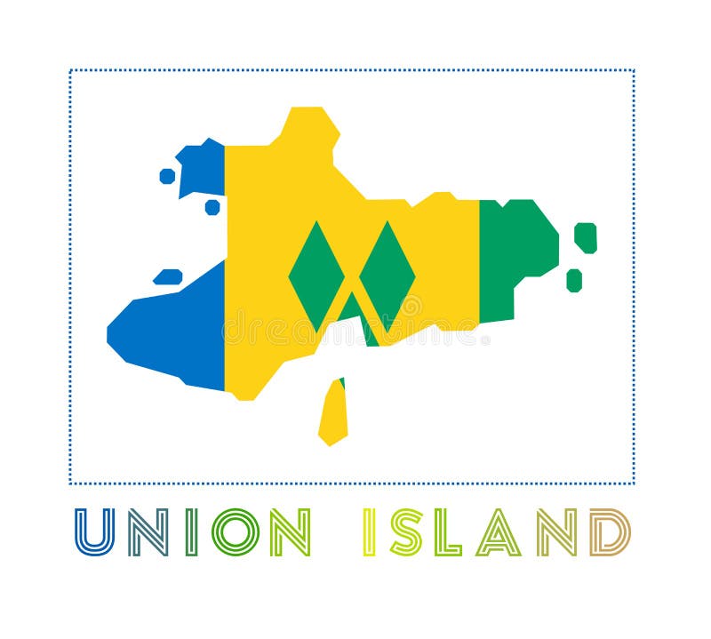 Union Island Map Vintage Stamp. Stock Vector - Illustration of badge ...