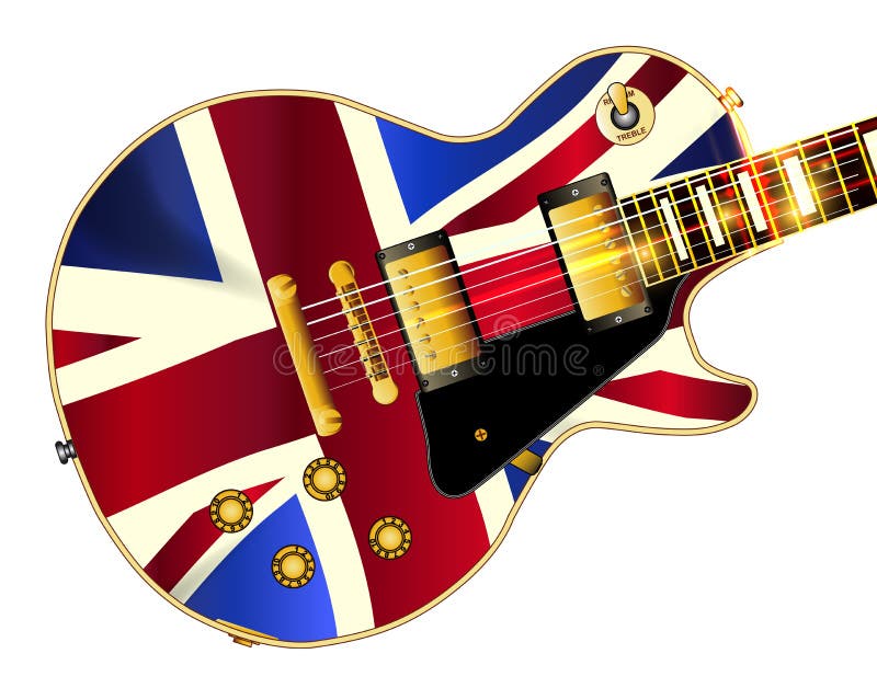 GUITAR PHOTO FRAME Union Jack guitar shaped 