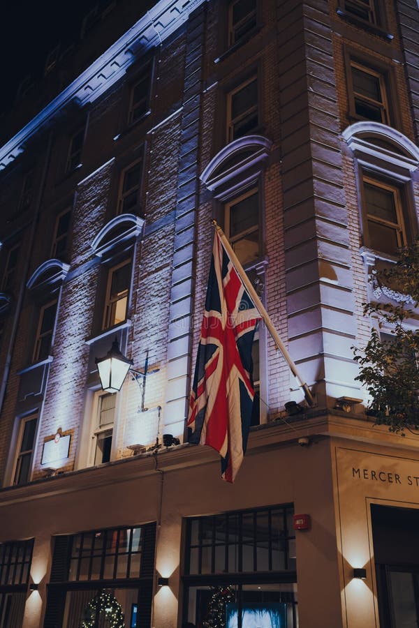 Union Jack Outside the Mercer Street Hotel in Seven Dials, Covent