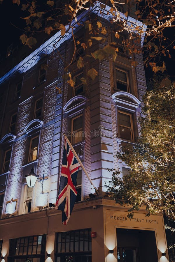 Union Jack Outside the Mercer Street Hotel in Seven Dials, Covent