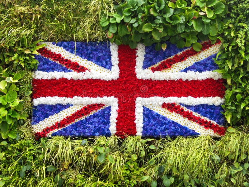 Green wall Union Jack flag. Green wall Union Jack flag