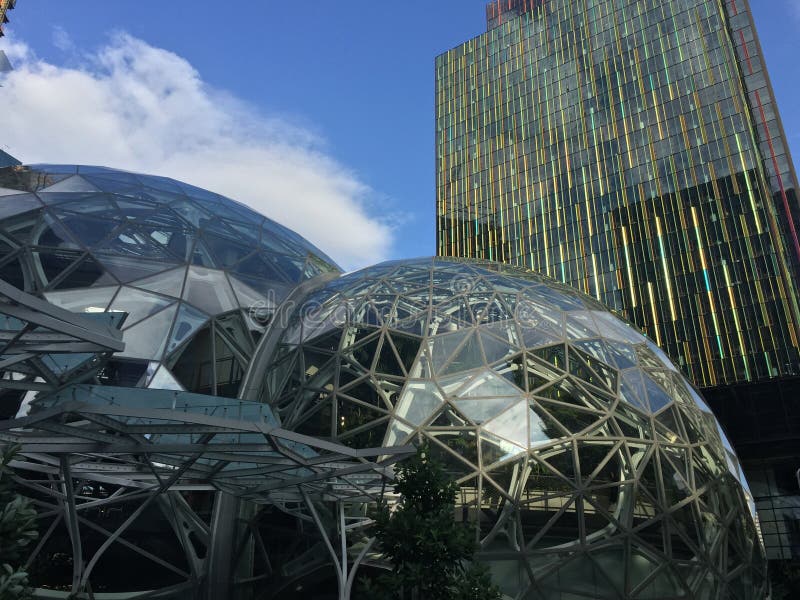 Unique Architecture of the Bubble Sphere Building of Amazon