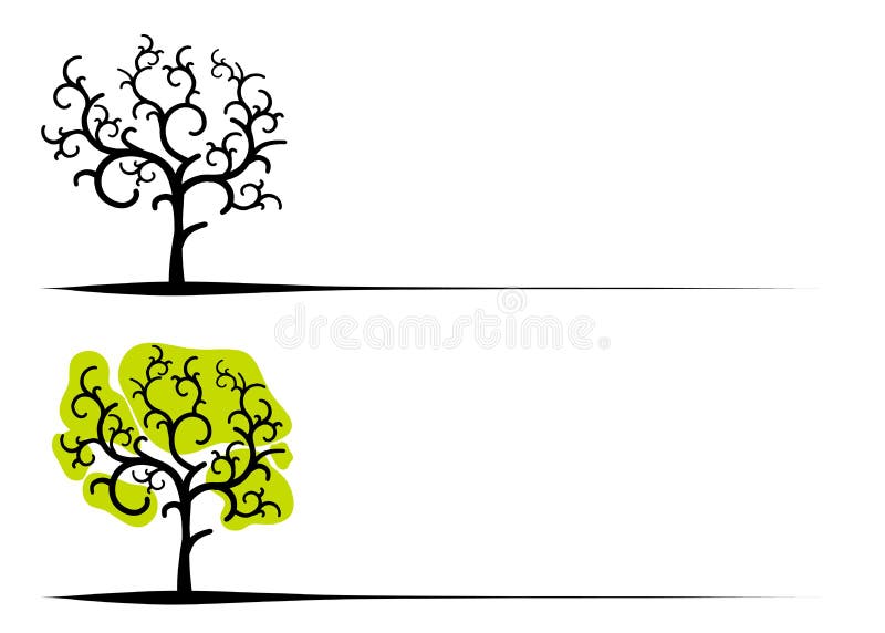 Unique Clip Art Trees stock illustration. Illustration of bare 10795201