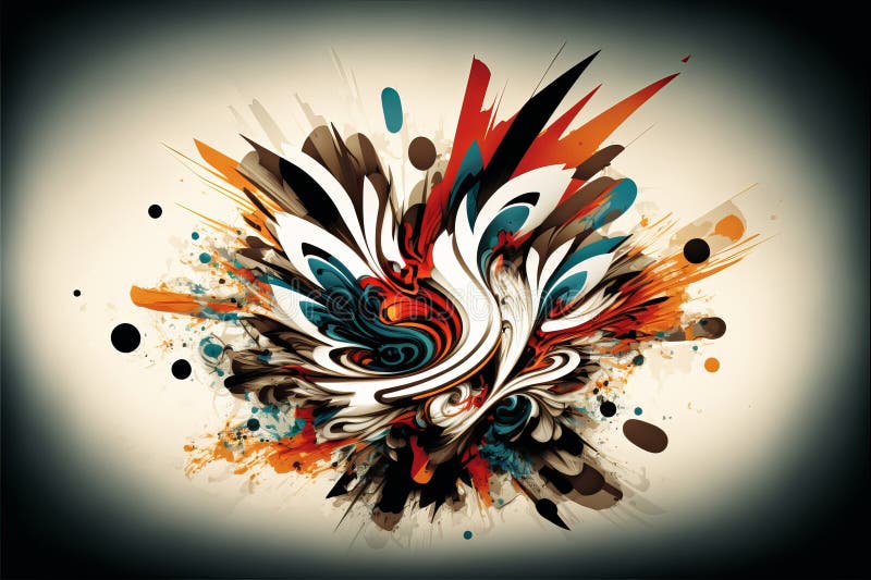 Authenticity Abstract Art (generative AI) Stock Illustration