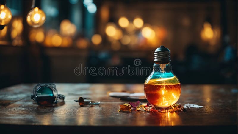 Concept creativ unic cu bec făcut din vopsea vector illustration