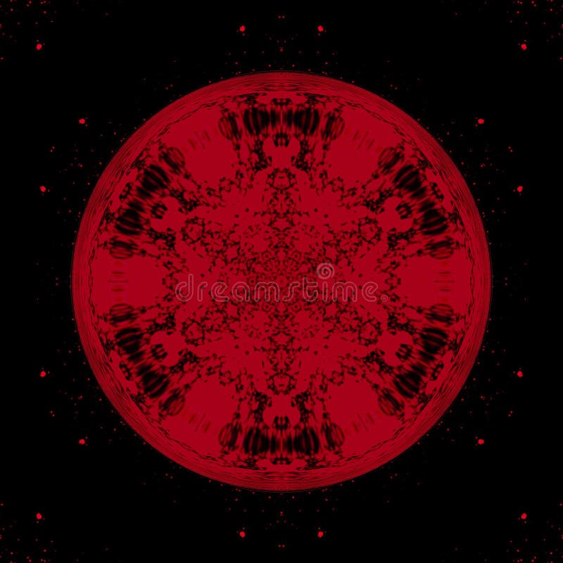 Unique Dark Black Red Abstract Illustration Background Stock