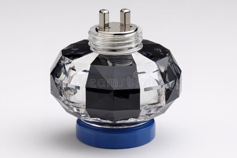 Unique decorative lamp socket with crystal design, showcasing intricate details and modern elegance in indoor royalty free stock photos