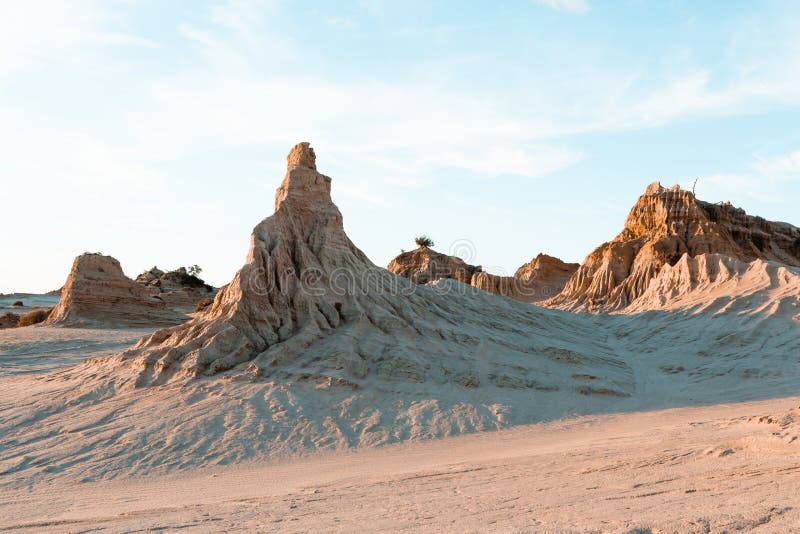 Unique Desert Landforms of Arid Desert in Outback Australia Stock Image 