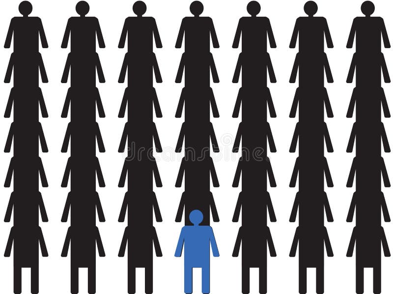 Illustration of employee unique and different. Unique motivation vectors