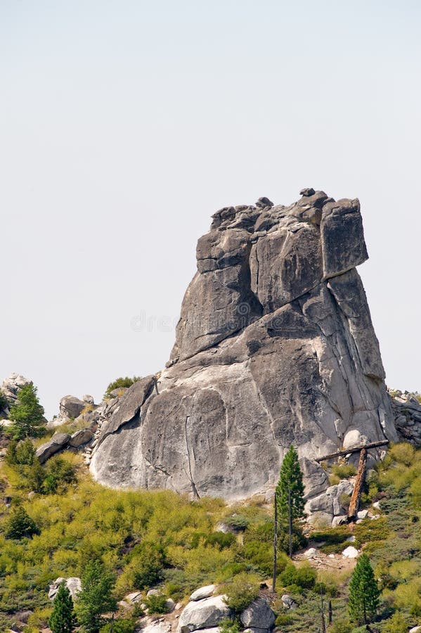 Unique granite rock formation stock photo