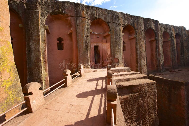 Unique monolithic rock-hewn church, Lalibela, Ethiopia. UNESCO World Heritage site. stock photography Unique monolithic rock-hewn church, Lalibela, Ethiopia. UNESCO World Heritage site. stock photography