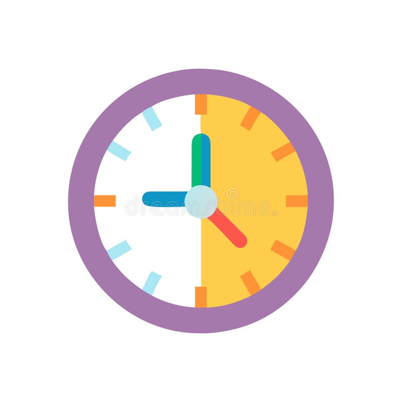 Unique Multi-Color Clock Design vector illustration