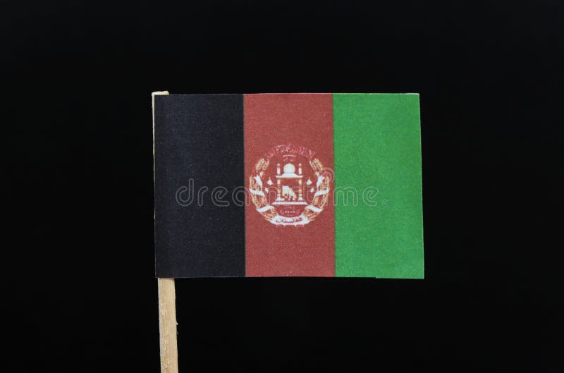 vacature Ziek persoon kolonie A Unique and Official Flag of Afghanistan on Toothpick on Black Background.  Three Vertical Bands of Black, Red and Green with the Stock Image - Image  of businessman, islamic: 135699447