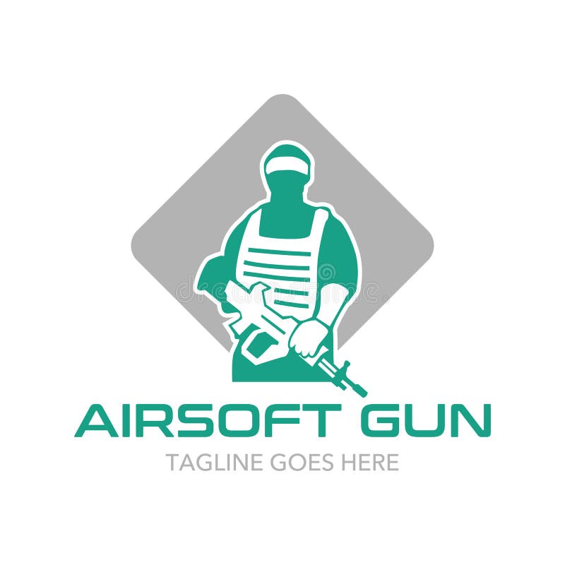 Unique and Original Airsoft Gun Logo Template Stock Vector ...