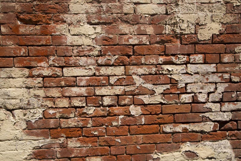 Unique Sandstone Red Brick Wall and White Paint Stock Photo Image of
