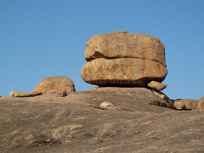 Big Granite Boulder in Hampi, Karnataka. Stock Image Image of unique