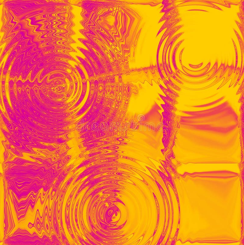 Unique Square Orange Pink Abstract Art Background Stock Illustration