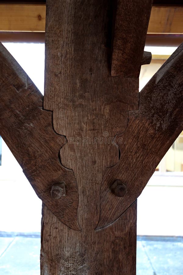Unique Timber Framing Brace Joint Stock Photo Image Of Craft