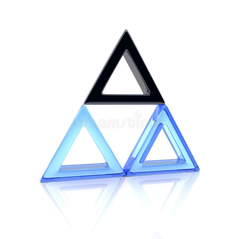 Unique triangle stock illustration