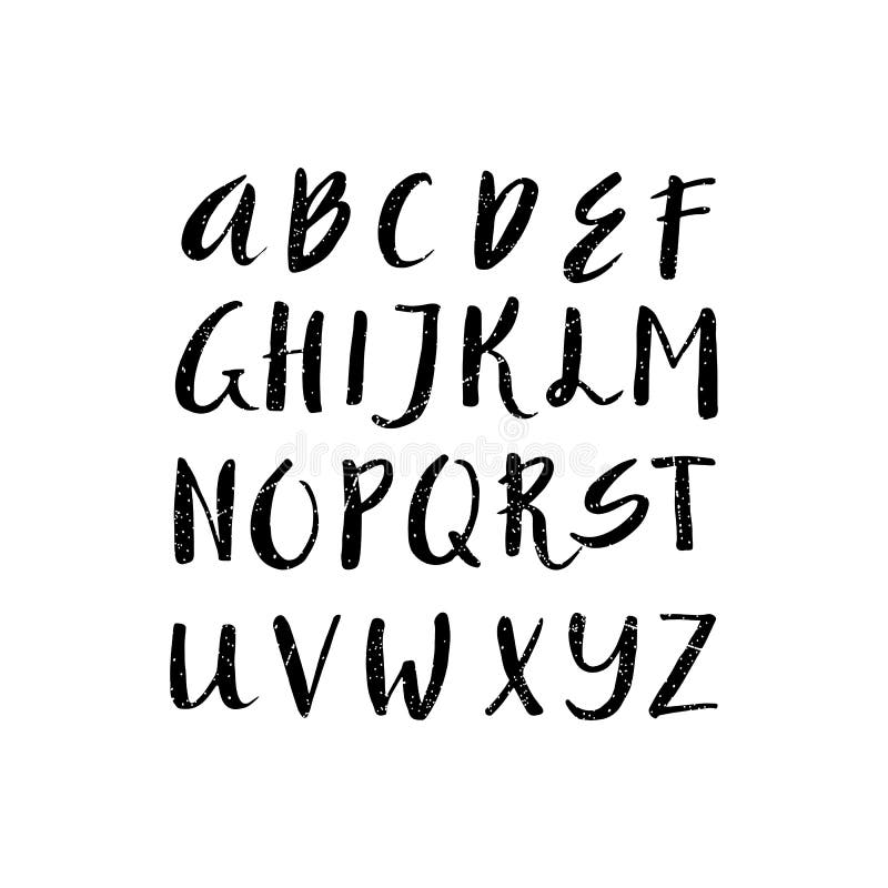 Unique vector alphabet. stock vector. Illustration of handwritten ...