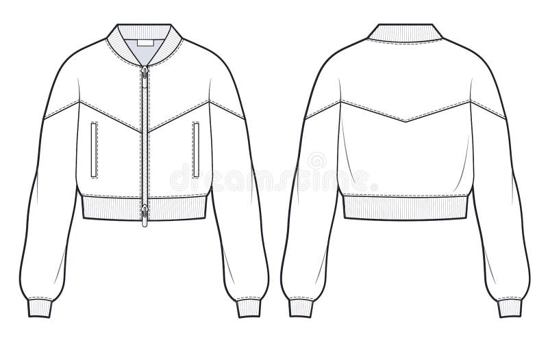 Premium Vector  Long sleeve sweatshirt jacket technical fashion flat sketch  vector grey color template