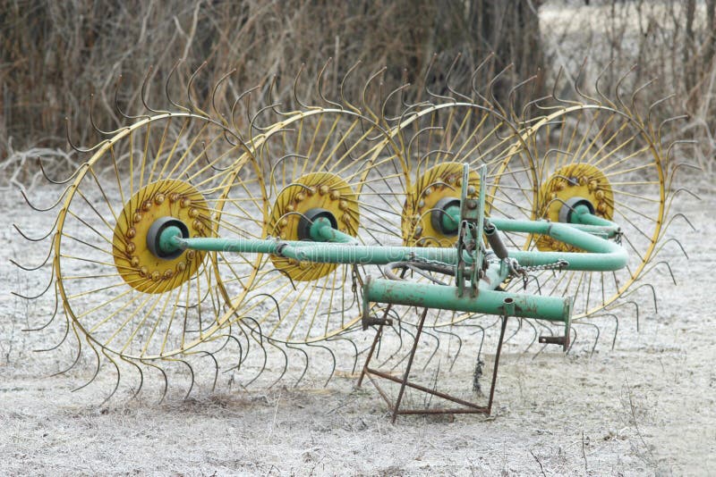 Unit for Harvesting Hay in Village Stock Photo - Image of harvester ...