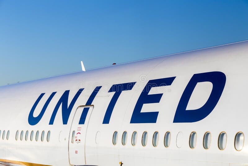United Airlines aircraft logo royalty free stock photography United Airlines aircraft logo royalty free stock photography