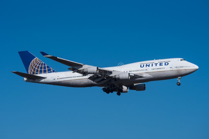 United Airlines Boeing 747 στοκ φωτογραφία με δικαίωμα ελεύθερης χρήσης United Airlines Boeing 747 στοκ φωτογραφία με δικαίωμα ελεύθερης χρήσης