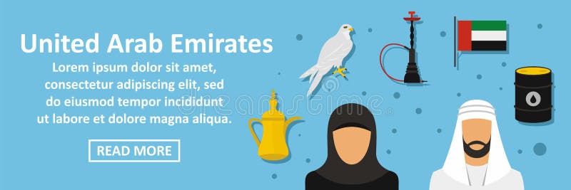 United arab emirates banner horizontal concept royalty free illustration